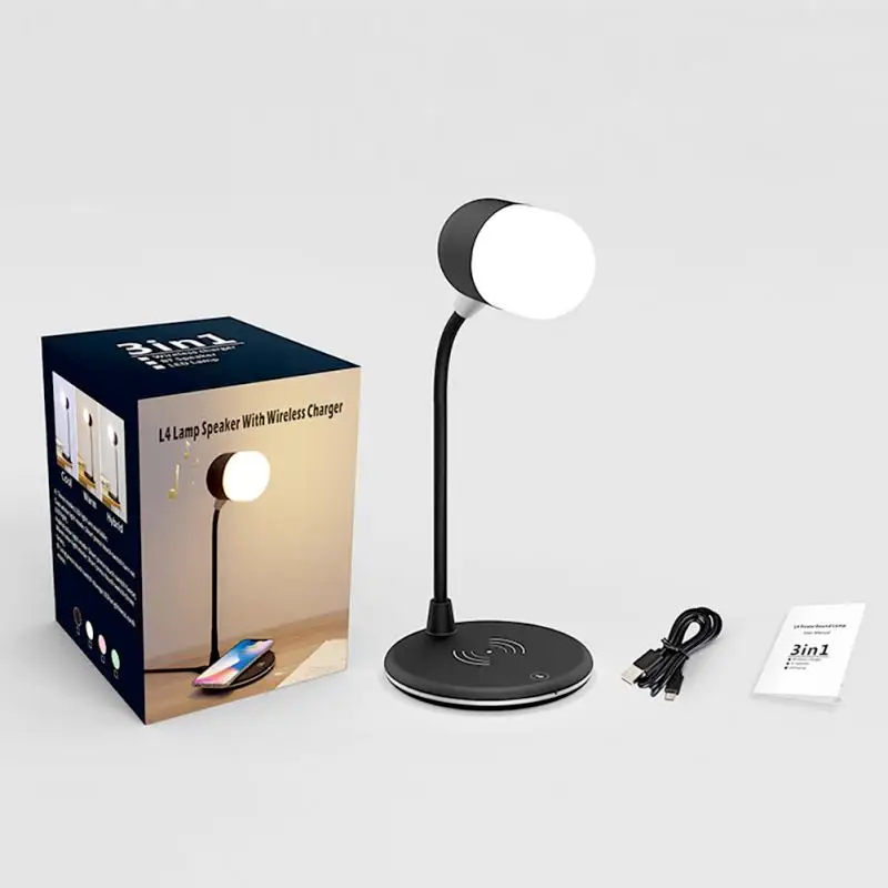 

bluetooth-compatible Speaker Wireless Charging Three-in-one Touch Desk Lamp Bedside Night Light Desktop Decoration Reading Lamp