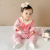 2021 newborn baby girls overall jumpsuit clothes pink cute princess baby bodysuit playsuit infant girl long sleeve romper sailor
