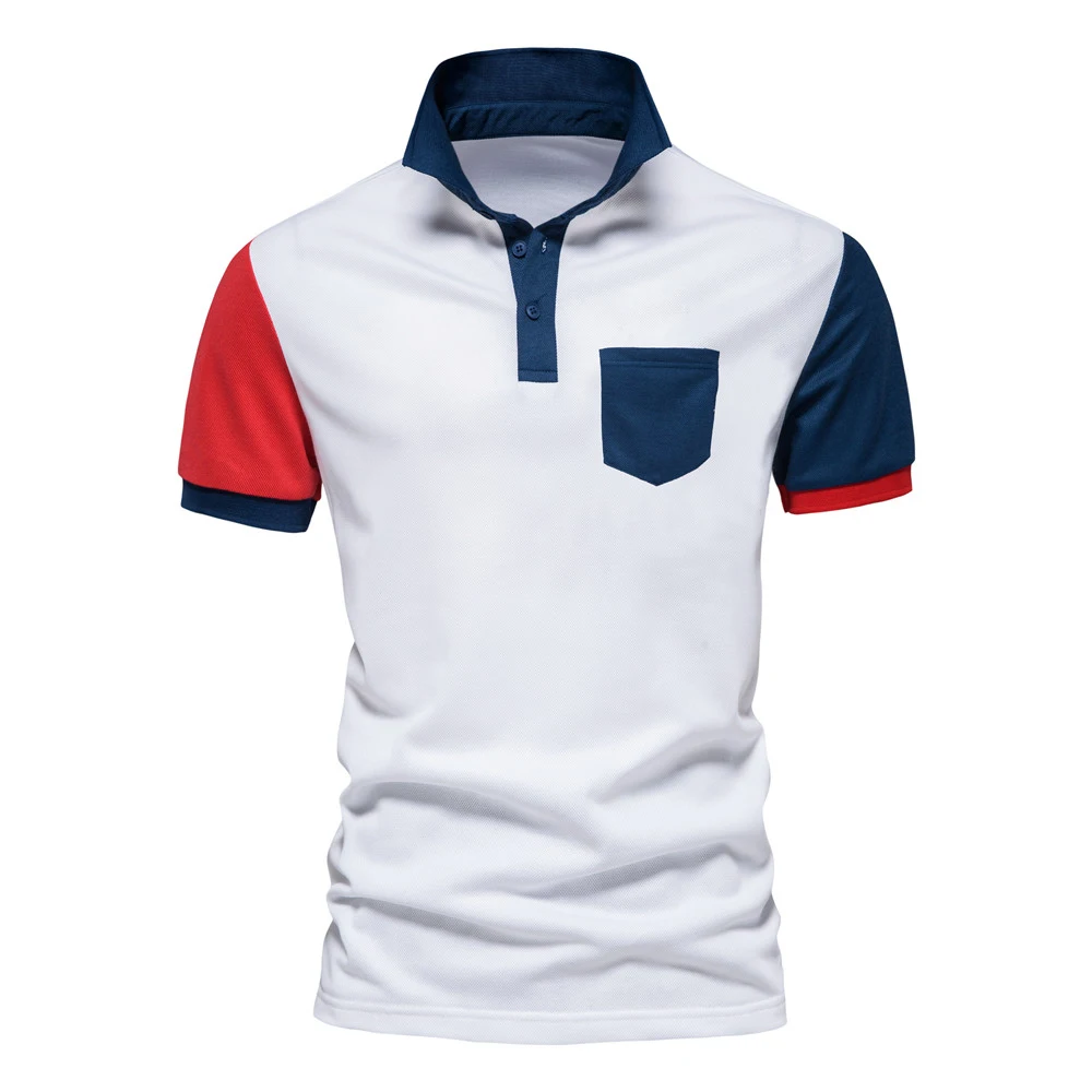 

new 2022 New Summer Single Pocket Polo Shirts for Men Casual Fashion Trend Style Polos Short Sleeve Men's Shirts Tops Tees