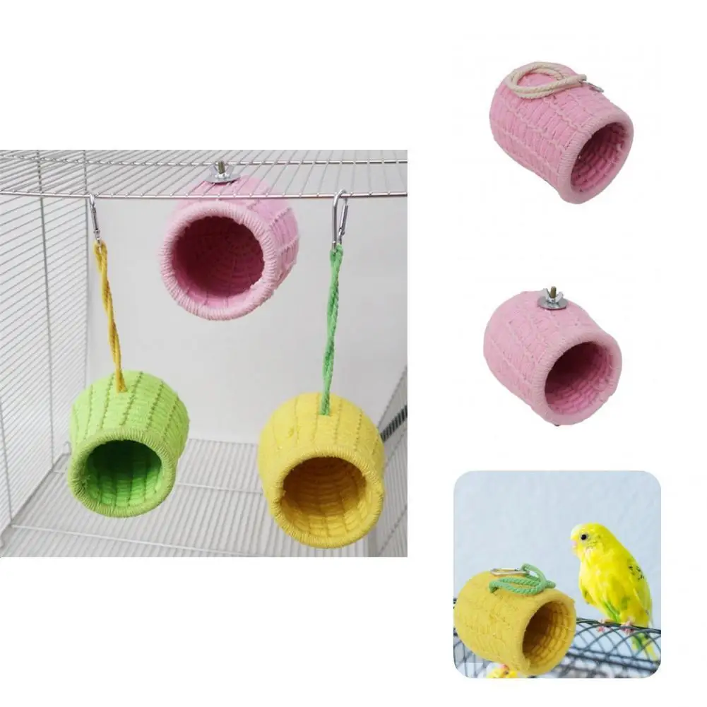 Уютная кровать в виде маленького животного Тканое укрытие гамак для птицы