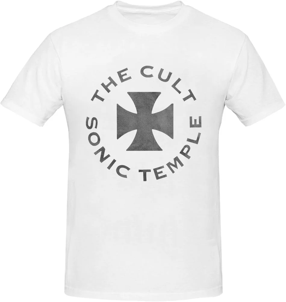 Мужская черная футболка с коротким рукавом The Cult Band Sonic Temple Circle футболки рисунком