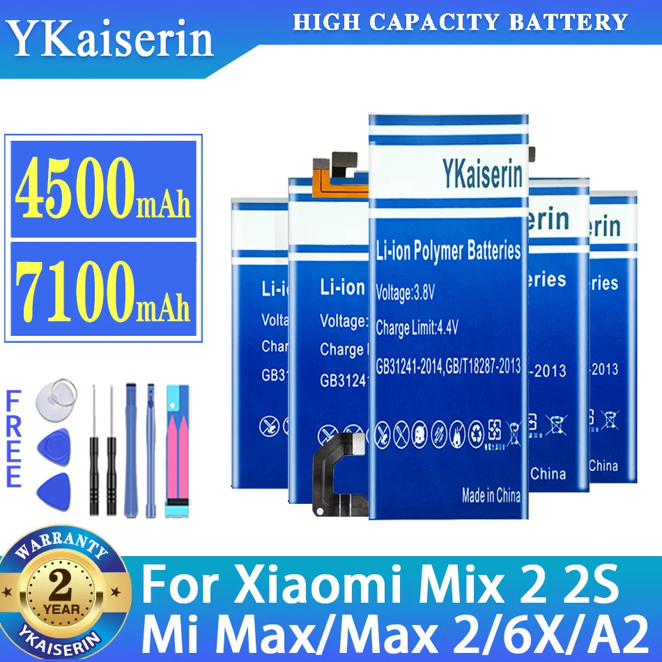 

Аккумулятор ykaisin BN36 BM50 BM49 BM3B для Xiaomi Mi 6X Max Mix 2 A2 MAX 2, батарея для Xiaomi MIX 2 2S с бесплатными инструментами