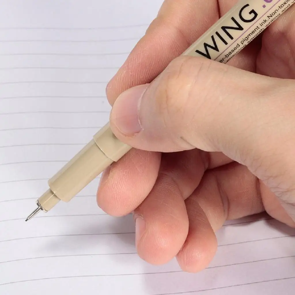 

Черные чернильные ручки 1,0 для рисования,-принадлежности для эскизов, аниме, офисные документы, набор из 2 шт.