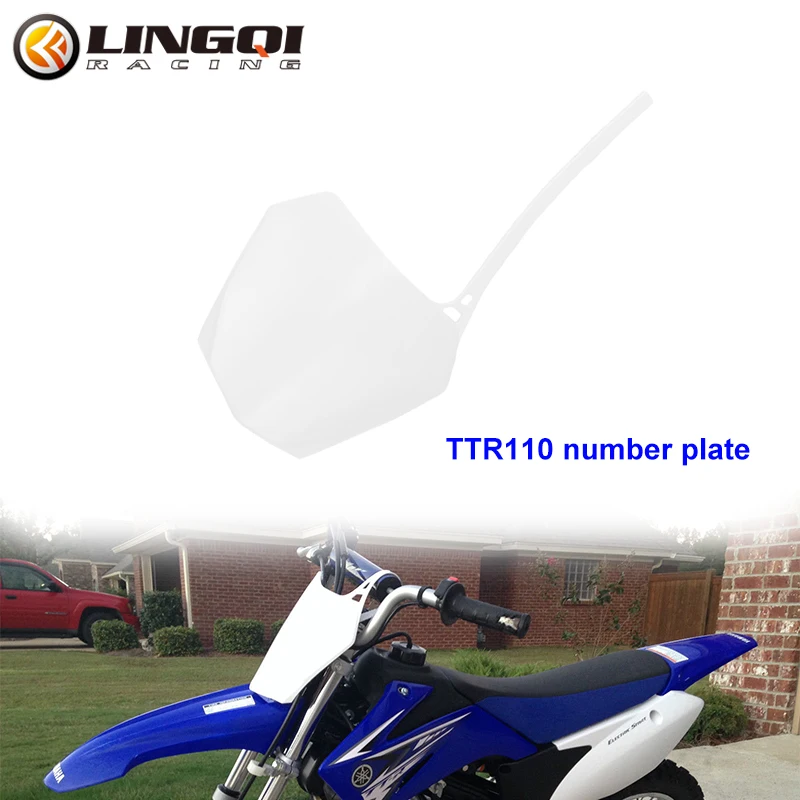 

LINGQI RACING Motorcycle Front Number Plate Fender Cover Plastic Fairing Kit For YAMAHA TTR110 Motocross Dirt Bike Pit Bike