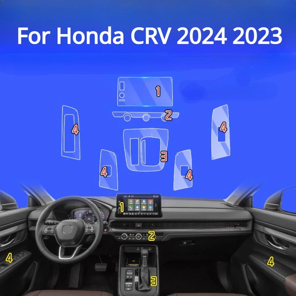 

Аксессуары для автомобиля Honda CRV 2024 2023, задняя прозрачная панель переключения передач из ТПУ, наклейка против царапин