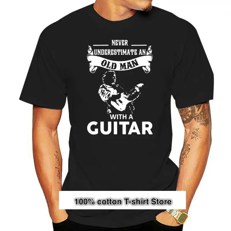 

Camiseta de Old Man With A Guitar-никогда не Подписывайтесь на гитару, genial gift, camiseta con personality
