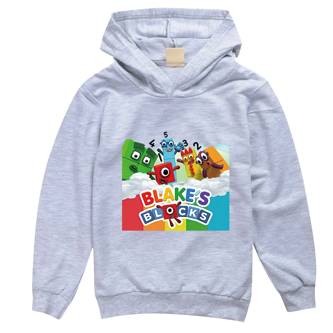 

2023 New Cartoon NumberBlocks Hoodie Kids Long Sleeve Coats Toddler Girls Outerwear Baby Boys Pullover Sweatshirts Child Sweater