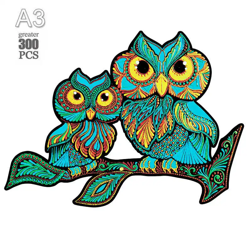 

Mysterious Wooden Puzzles frog Unique Animals Shape DIY Educational Toys Gifts 3D Wooden Jigsaw Puzzle Games For Kids Adult