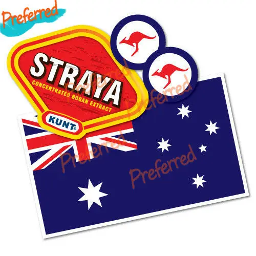 Paquete de pegatinas de Australia, canguro Aussie, bandera divertida, KK cubierta de...
