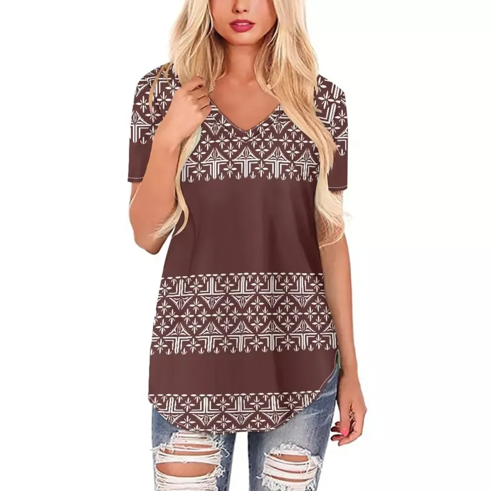 

High quality women's T-shirt V Neck Summer Short Sleeve Tops Tees Ladies Clothes Oversized Female Fashion Y2k Streetwear