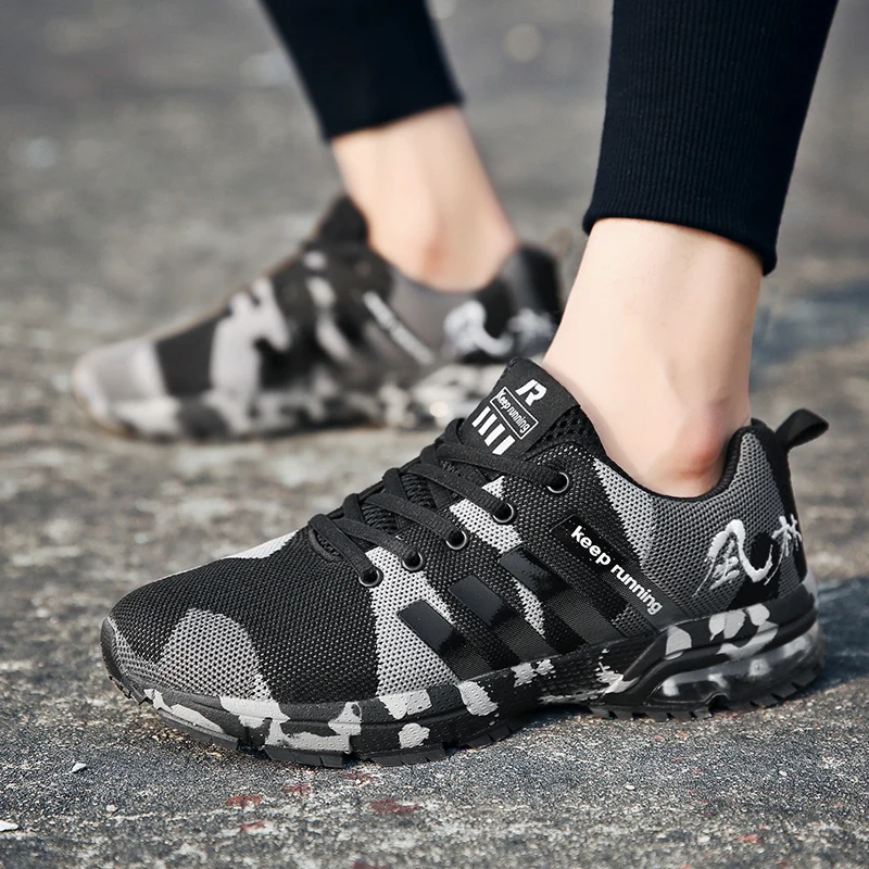 2022 New Green Air Running Shoes Unisex Men Sports Sneakers Big Size 46 Breathable Cushion Sneakers Men Gym Trainers Shoes Women