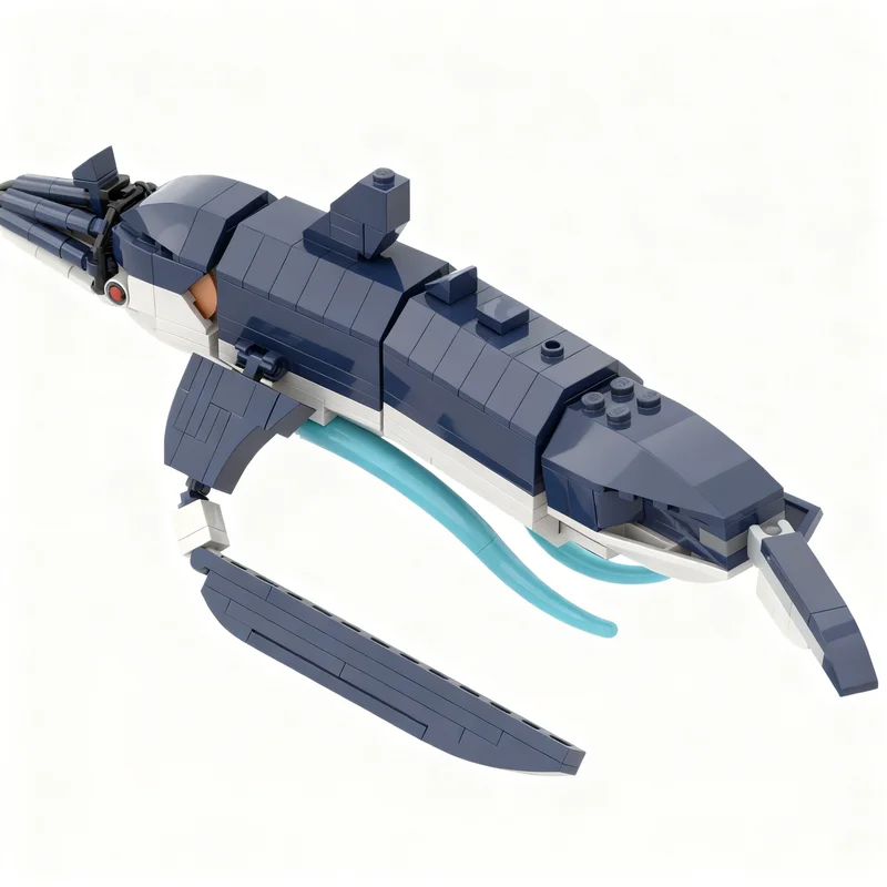 Фото 270 деталей MOC-конструктор: Модель Squidshark Subnautica Below Zero, архитектурные игрушки, креативный набор для самостоятельной сборки, подарки на праздники №4