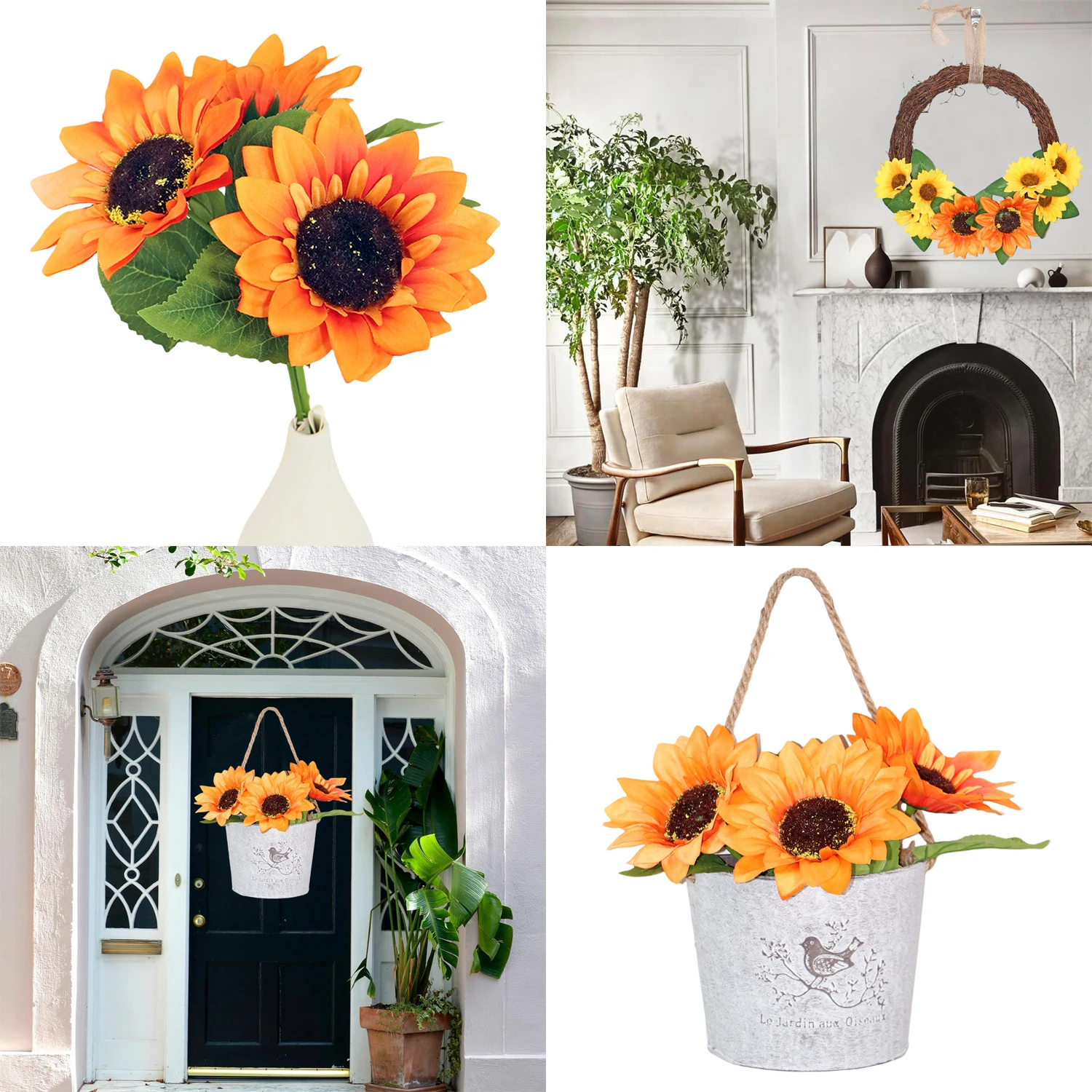 4 шт. декоративные подсолнухи для вечеринки