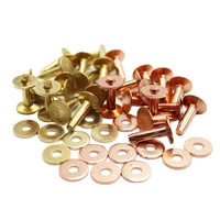 brass copper leather rivets with burrs washers for leather diy