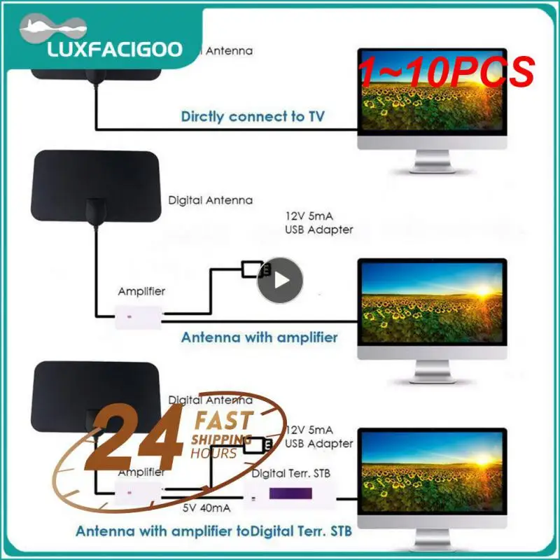 

1 ~ 10 шт. Европейская и американская HDTV антенна цифровая антенна трансляционная антенна наружный внутренний канал HDTV усиление и