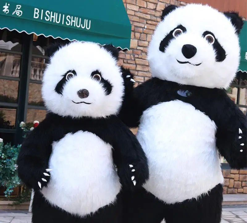 Гигантский надувной костюм талисмана белого медведя для взрослых серия Гориллы