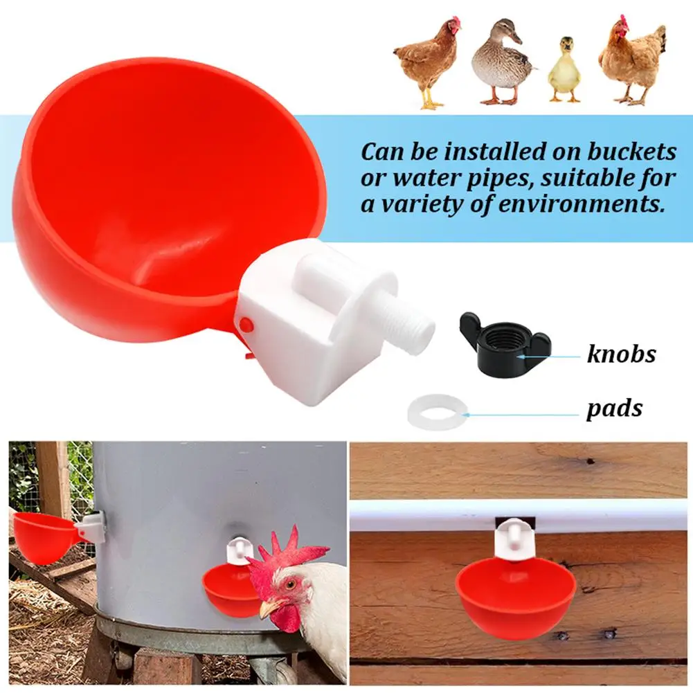 

Автоматические чашки для полива птицы, утолщенная миска для воды, принадлежности для кормления фермы, аксессуары для цыплят, голубей, переп...