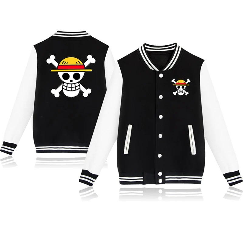 

2022 New New Japan Anime Baseball Jacket Coat Pink Hoodie Monki Jacket Luffy Sweatshirt Pullover Streetwear