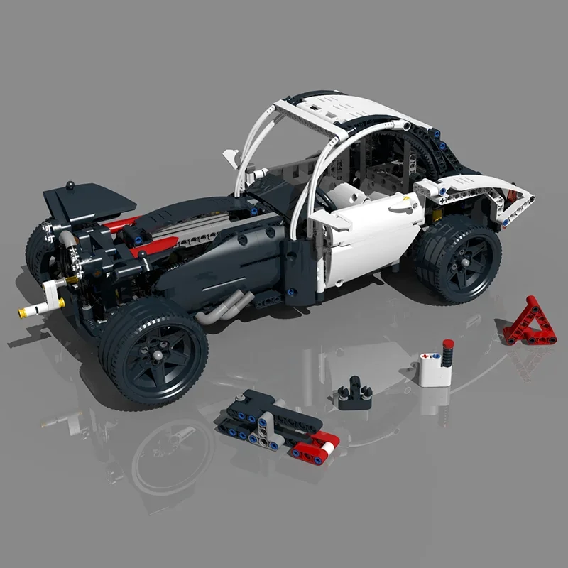 Конструктор Moc Классическая модель автомобиля Hot Rod технологические кирпичи