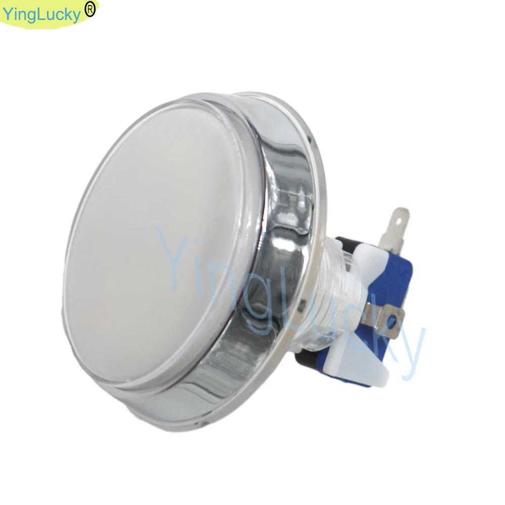NEW 60mm Arcade Button LED Bulb Electroplated Flat Roun