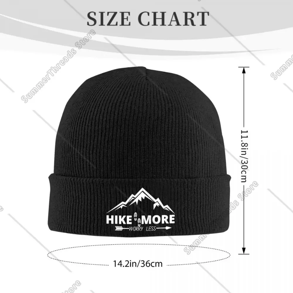 Hike More Worry Less Вязаная шапка для женщин и мужчин Skullies Шапки осенне-зимние шапки Hiker