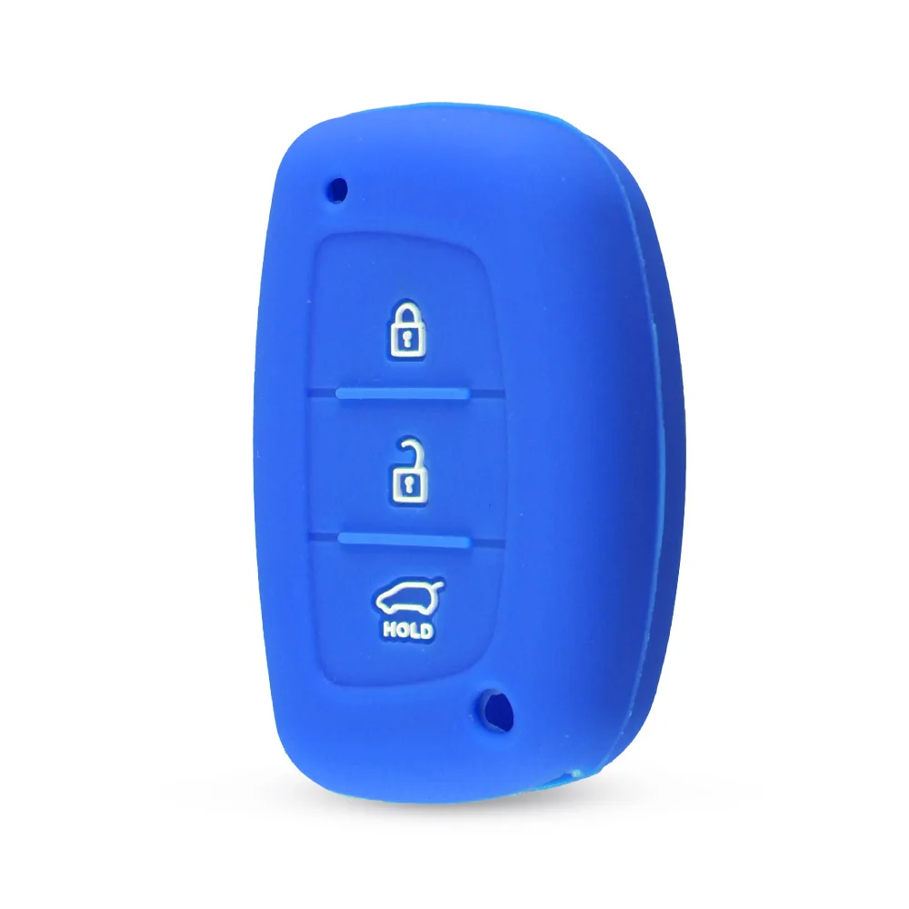 Силиконовый чехол KEYYOU для автомобильного ключа с 3 кнопками Hyundai IX25 IX35 IX45 Solaris Elantra