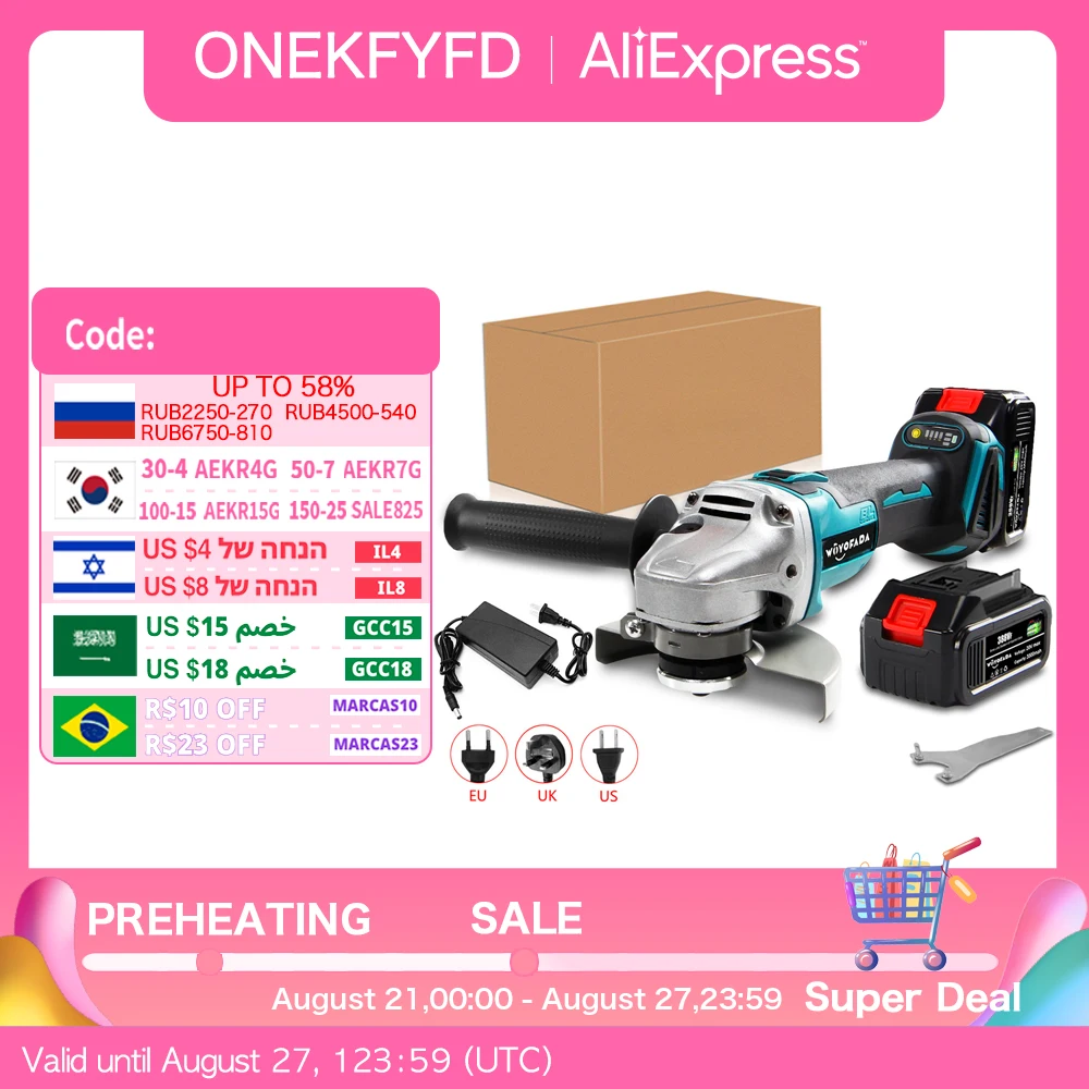 125mm Brushless Angle Grinder Li-ion Battery Cordless Cutting Polishing Grinding For Makita 18V Battery