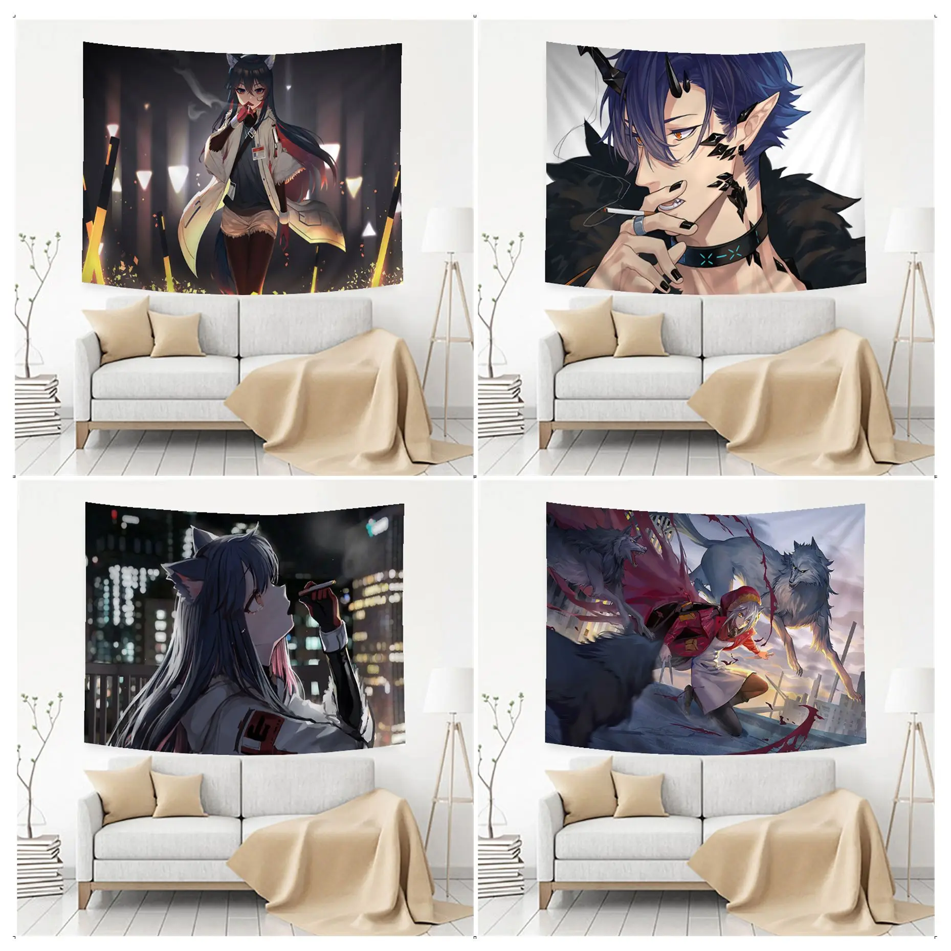 

Arknights Anime Tapestry Wall Hanging Decoration Household Japanese Tapestry