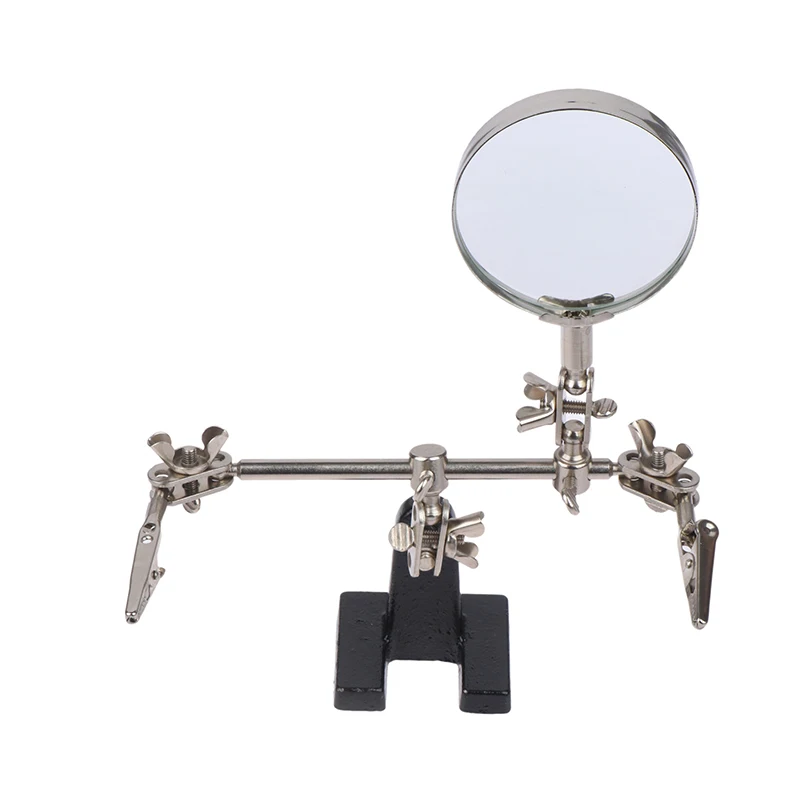 

Вспомогательный зажим для сварки, увеличительное стекло, ремонтная электрическая печатная плата, сварочный Железный кронштейн, регулируемый увеличительный зажим для пайки