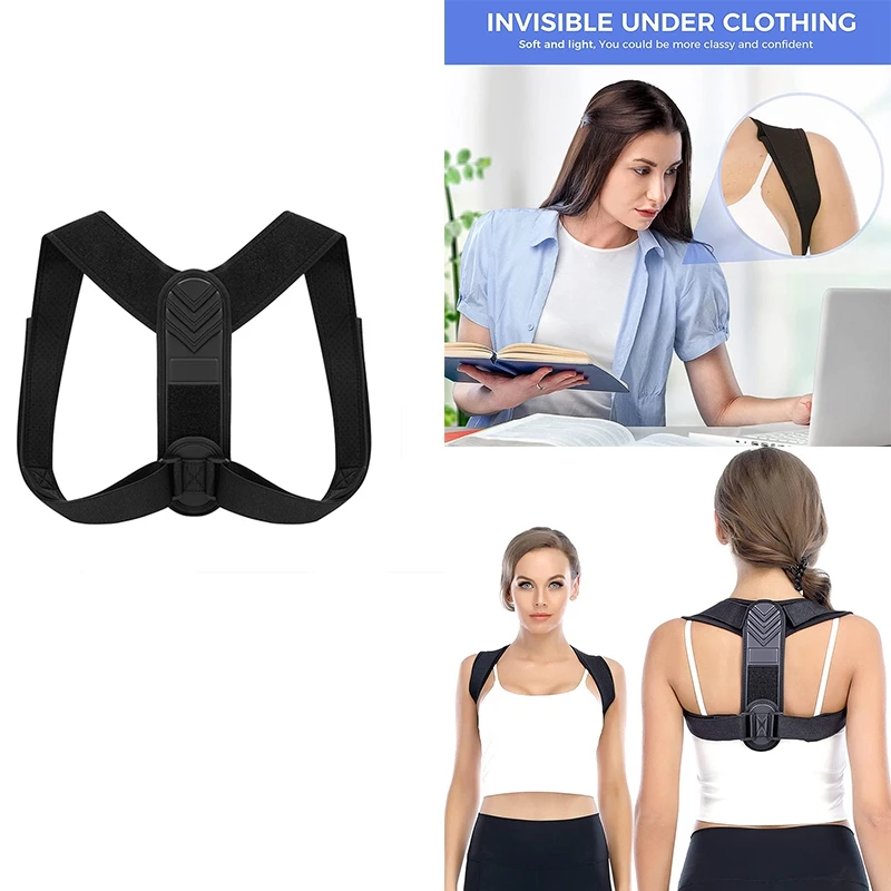 

Posture Corrector For Adjustable Upper Back Brace For Clavicle Support And Spinal Alignment Back Support Straightener
