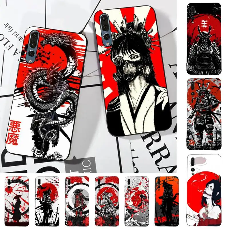 

Red Sun Japanese Anime Phone Case for Huawei P30 40 20 10 8 9 lite pro plus Psmart2019