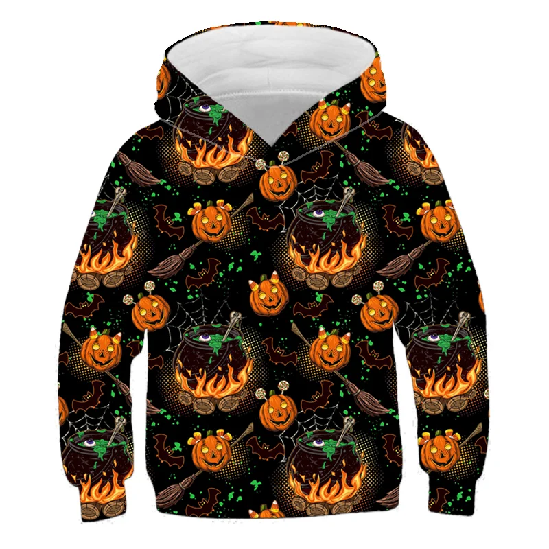 

Horror Halloween Pumpkin 3D Children's Printed T-shirt Hip Hop Street Imitation Fashion Short Sleeve Round Neck T-shirt