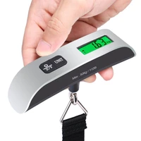 portable led digital luggage scale lcd electronic scale weight balance mini suitcase travel bags hanging steelyard hook scale