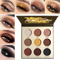 delanci 9 color warm nude smokey eyeshadow palette neutral brown dark eye shadow makeup ultra blendable long lasting