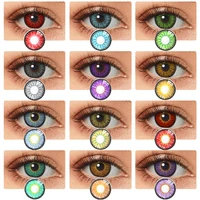 Magister Green Color Contact Lenses for Eyes Yearly Colored Lenses Anime Cosplay Lens Cosmetic Contact Lens Pair Red Lenses