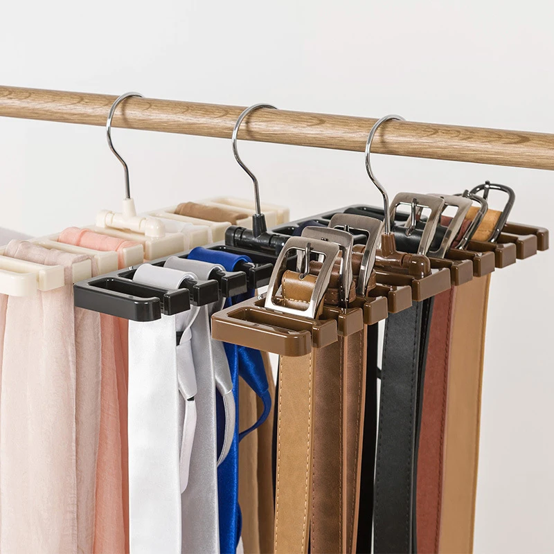 

10 Slot Tie Belt Hanger Wardrobe Belt Rotating Organizer Rack Multifuctional Scarf Hanger Home Closet Storage Holder