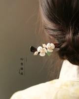 hairpin female summer wooden hairpin bun cheongsam accessories daily retro headdress immortal beauty hair tea dress versatile