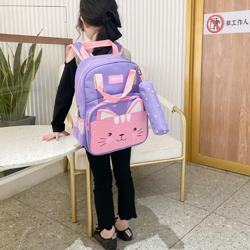 2022 New Children Animal Large Backpacks with Pen Bags Cute Girl Boy Light Primary School Bags In Kindergarten Hot Kids Mochila
