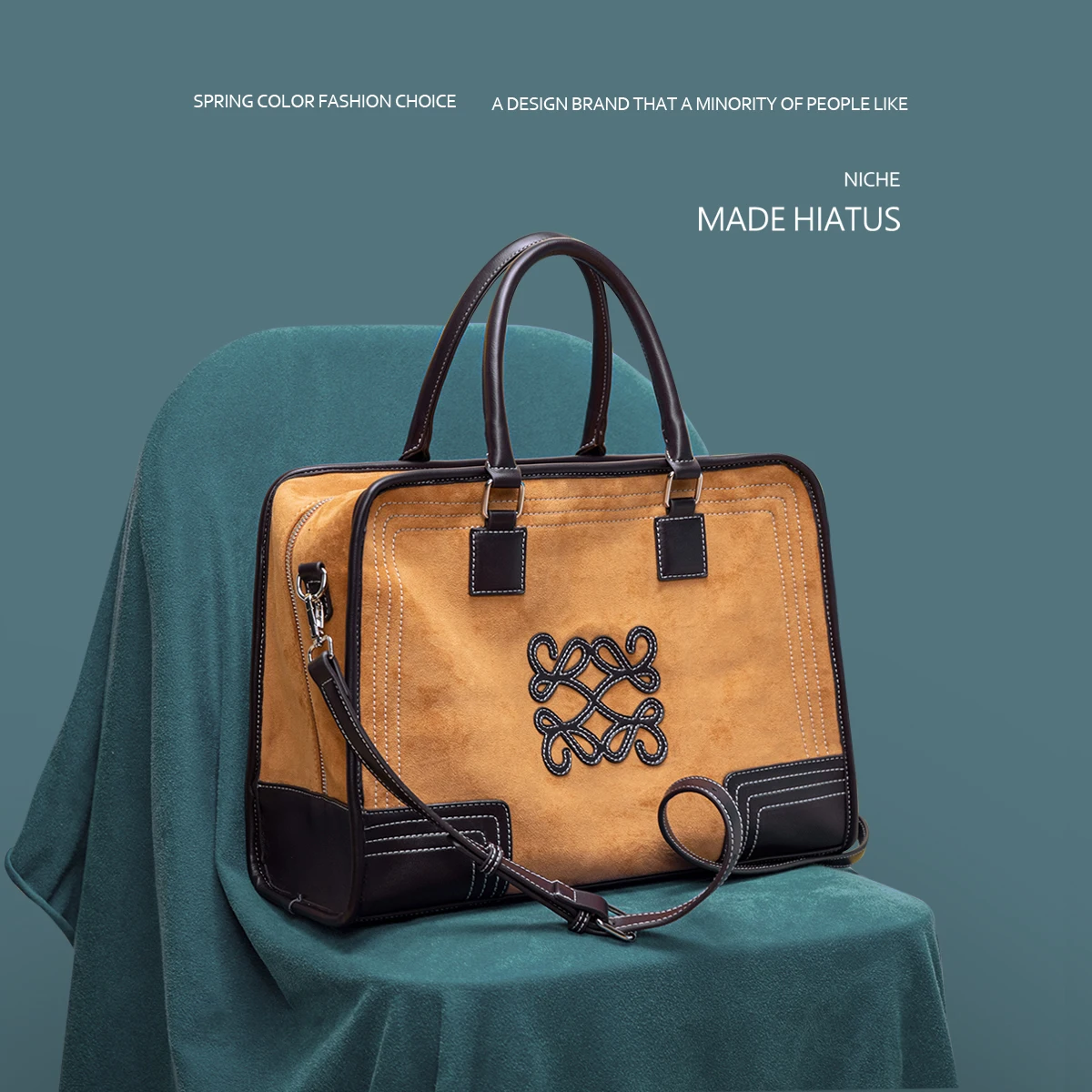 

VINTAGE Fashion briefcase High Quality Handbag versatile School bag soft leisure large capacity travel bag