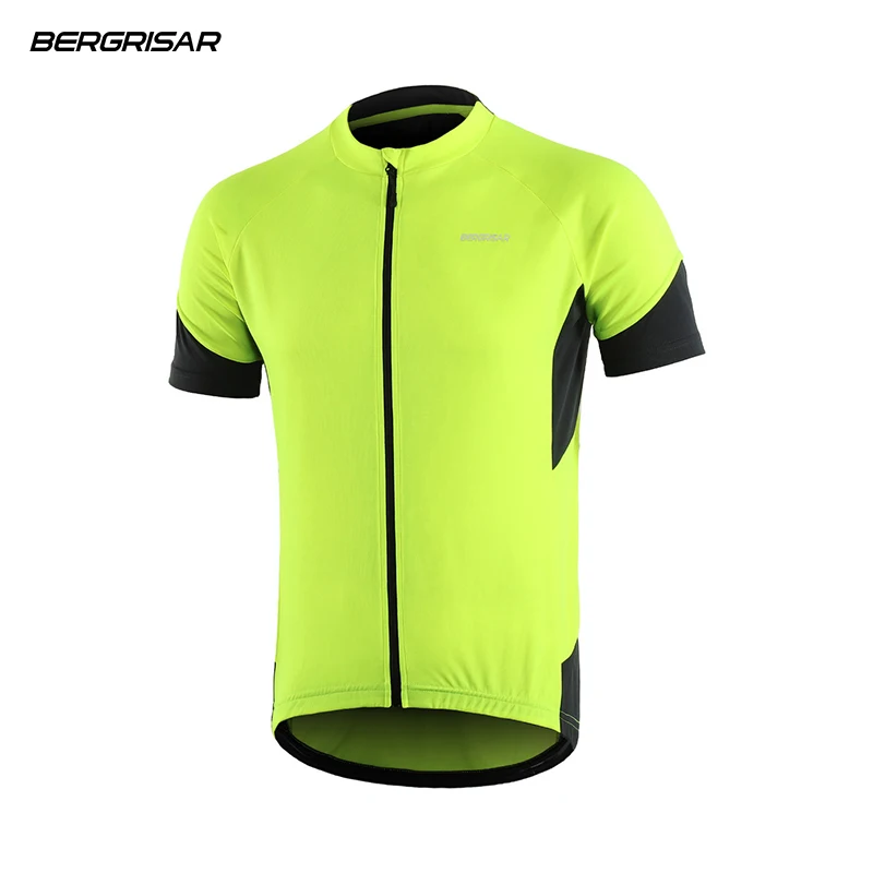 Мужская велосипедная рубашка BERGRISAR дышащая быстросохнущая с короткими рукавами