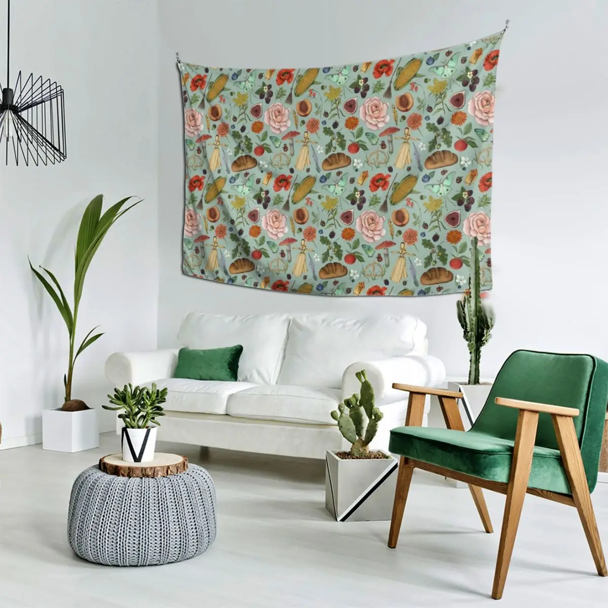 Lughnasadh Pattern-эвкалиптовый гобелен декор для спальни эстетические украшения