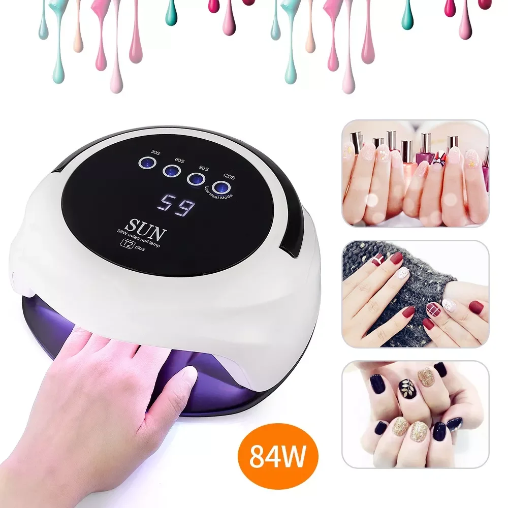 

2022New Nail Dryer UV Lamp Intelligent Sensor 42LEDs UV Nail Lamp 20/60/90/120S Timing Setting LED Display For Nail Gel Art Salo