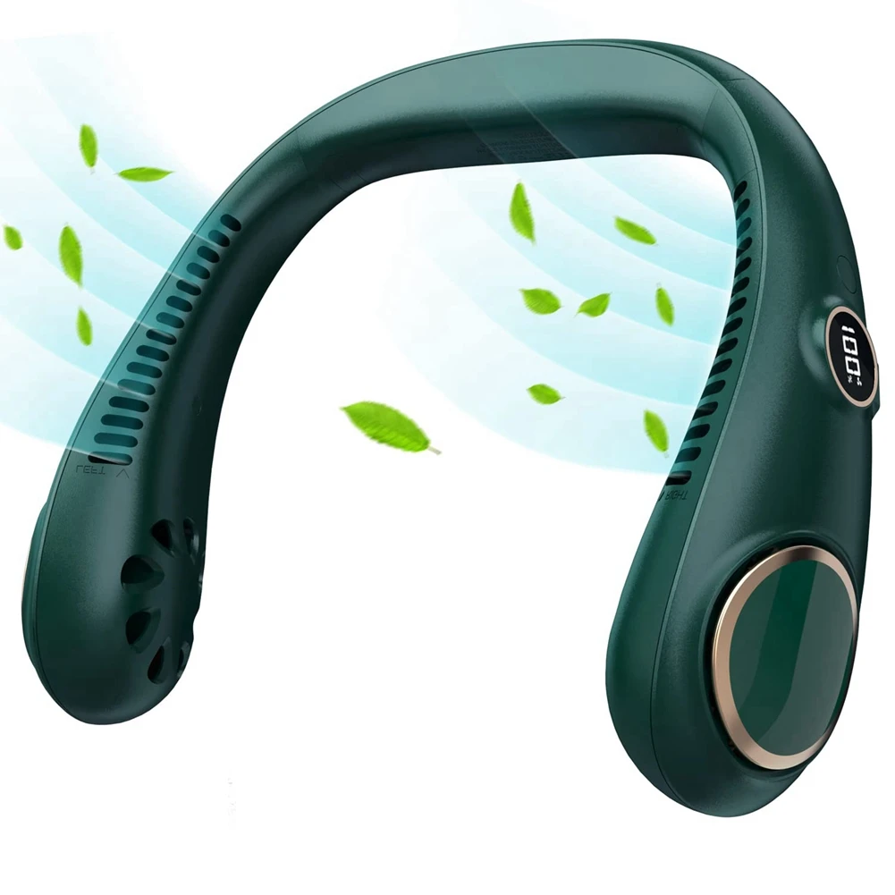 

Портативный шейный вентилятор, безлопастной шейный вентилятор, портативный шейный вентилятор с цифровым дисплеем