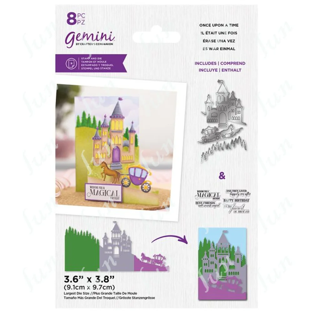 

2022 New Embossing Cutting Dies and Stamps Handmade Diy Scrapbooking Greeting Card Diary Once Upon a Time Craft Decoration