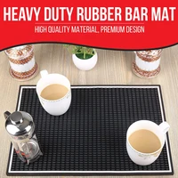 rubber coffee bar mat thick durable stylish bar runner glass drip tray beer drink rail service mat kitchen dish drying mat