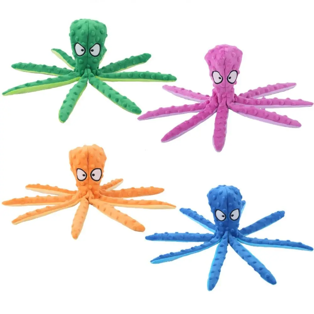 

Plush Pet Supplies Puppy Interactive Sound Squeaker Dog Squeakers Toy Bite Toy Octopus Dog Chew Toys