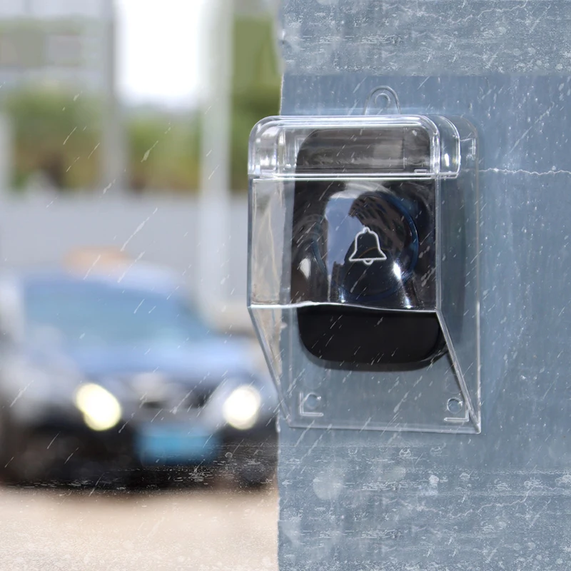 

Transparent Doorbell Cover Multipurpose Waterproof Wall Mount Transmitter Shield Transparent Outdoor Doorbell B2Cshop