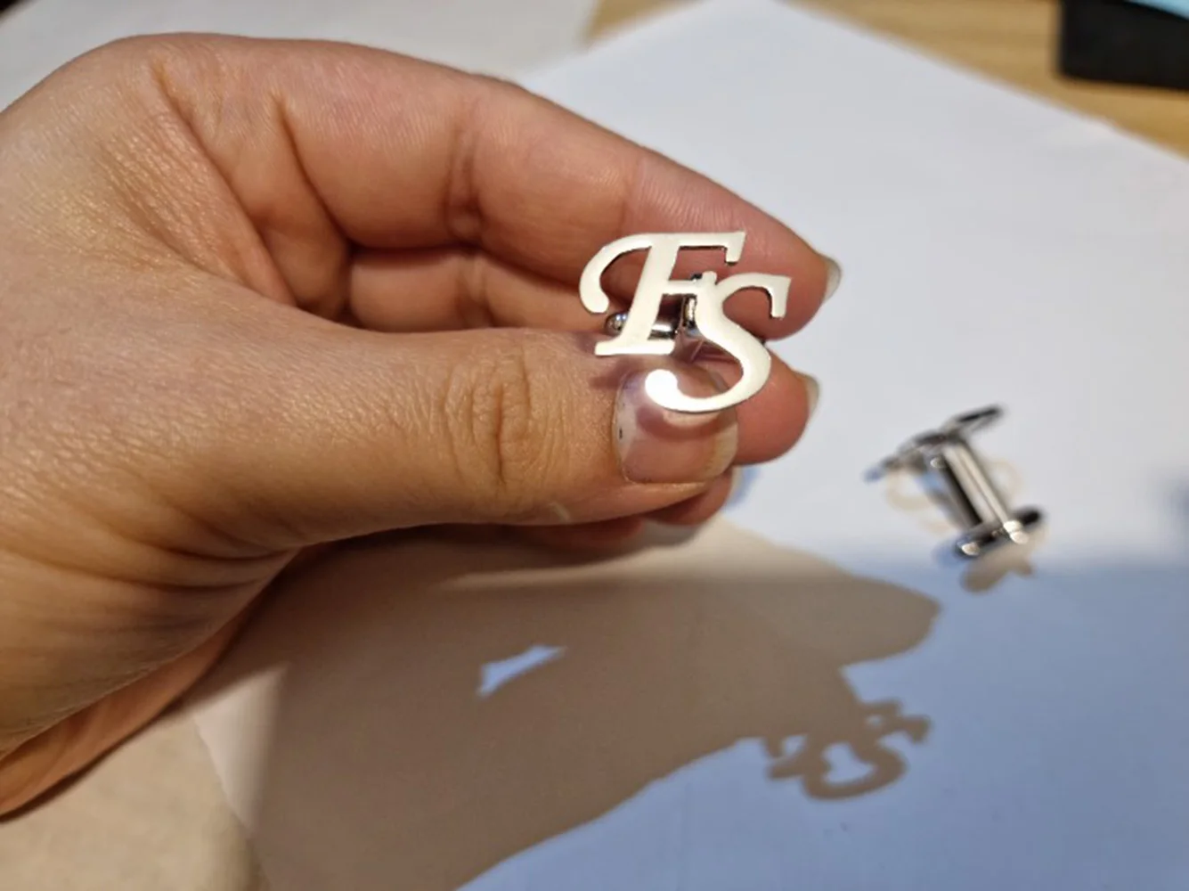 Customized Name Logo Cufflinks Fashion Men's Shirt Cufflinks Wedding Jewelry Gift Steinless Steel Jewelry Best Man Gift