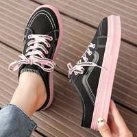 canvas shoes woman flats slippers summer fashion trendy casuales new black and white sneakers female loafer zapatillas de mujer