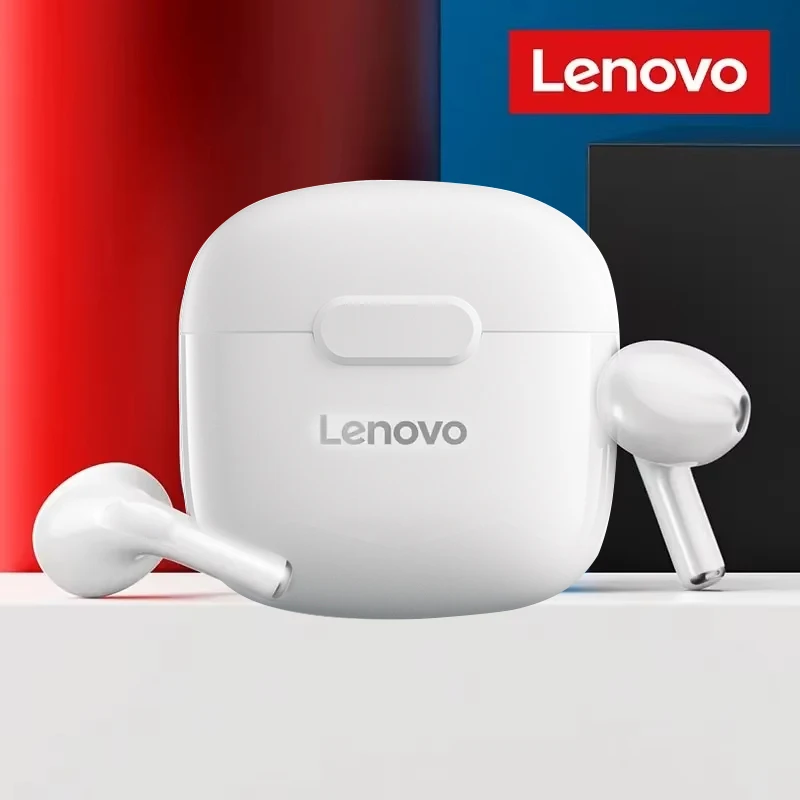 Фото Наушники Lenovo TWS Беспроводные Bluetooth-наушники Басовое сенсорное управление Стерео шумоподавление Длительный режим ожидания №1